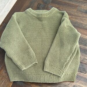 Zara kids olive green  Crewneck Sweater